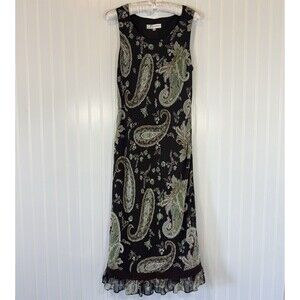 Vintage Womens Y2K Dress Size 10 Boho Forest Fairy Romantic Crochet Lace Paisley